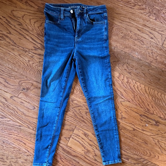 American Eagle Outfitters Women's Dark Blue Skinny Jeans - Picture 2 of 2